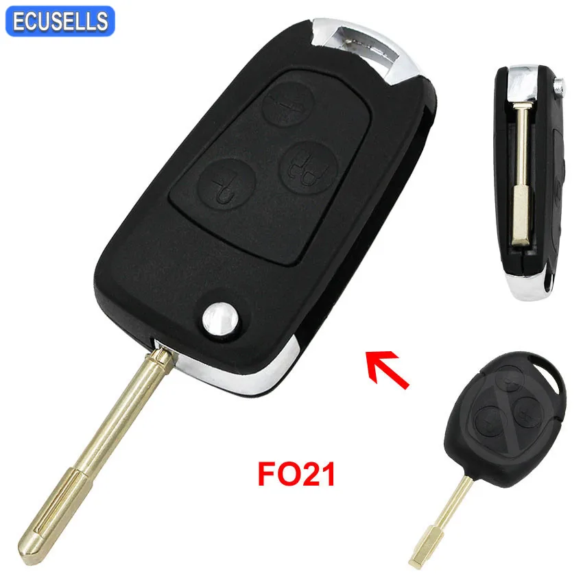 Складной чехол книжка с 3 кнопками для пульта дистанционного управления Ford Focus