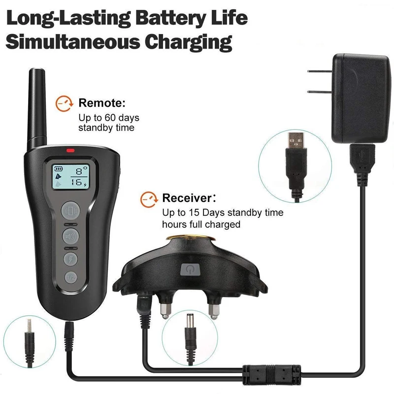 Тренировочный ошейник для собак водонепроницаемый с дистанционным управлением