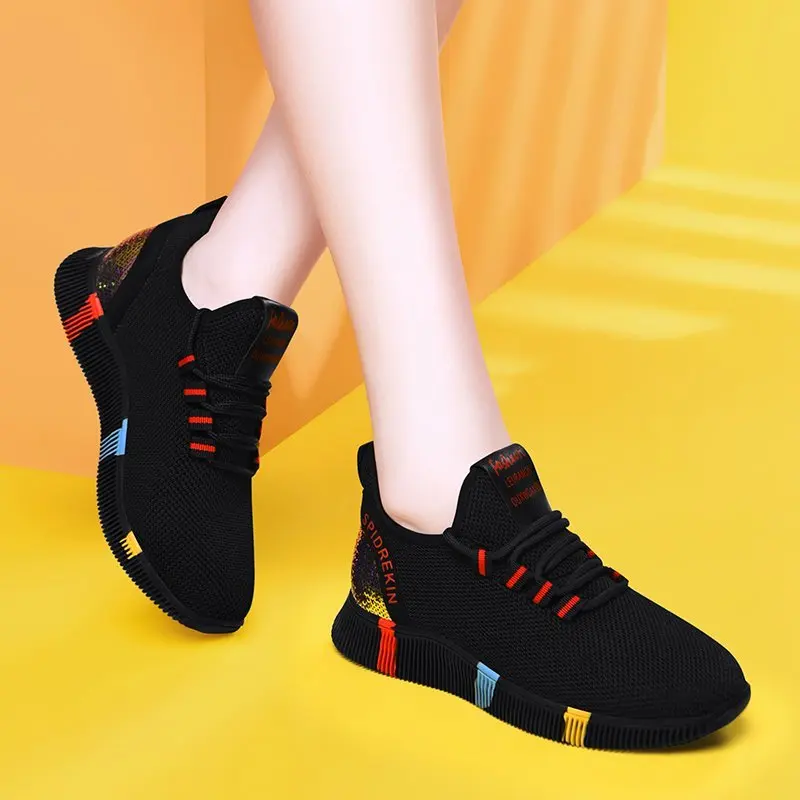 Летние дышащие женские беговые кроссовки Weweya дешевая сетчатая Обувь На Шнуровке