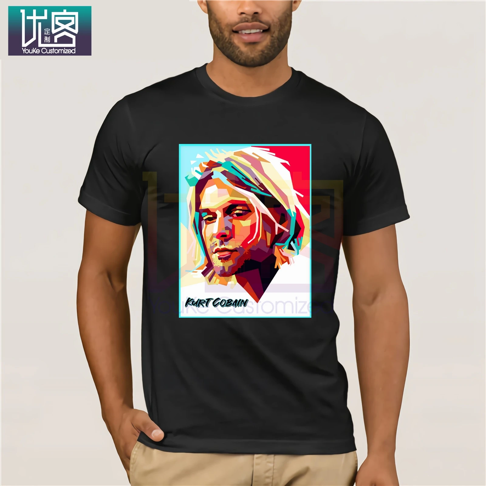 Мужская футболка Nirvana Kurt Cobain белая унисекс потрясающая короткий рукав уникальный