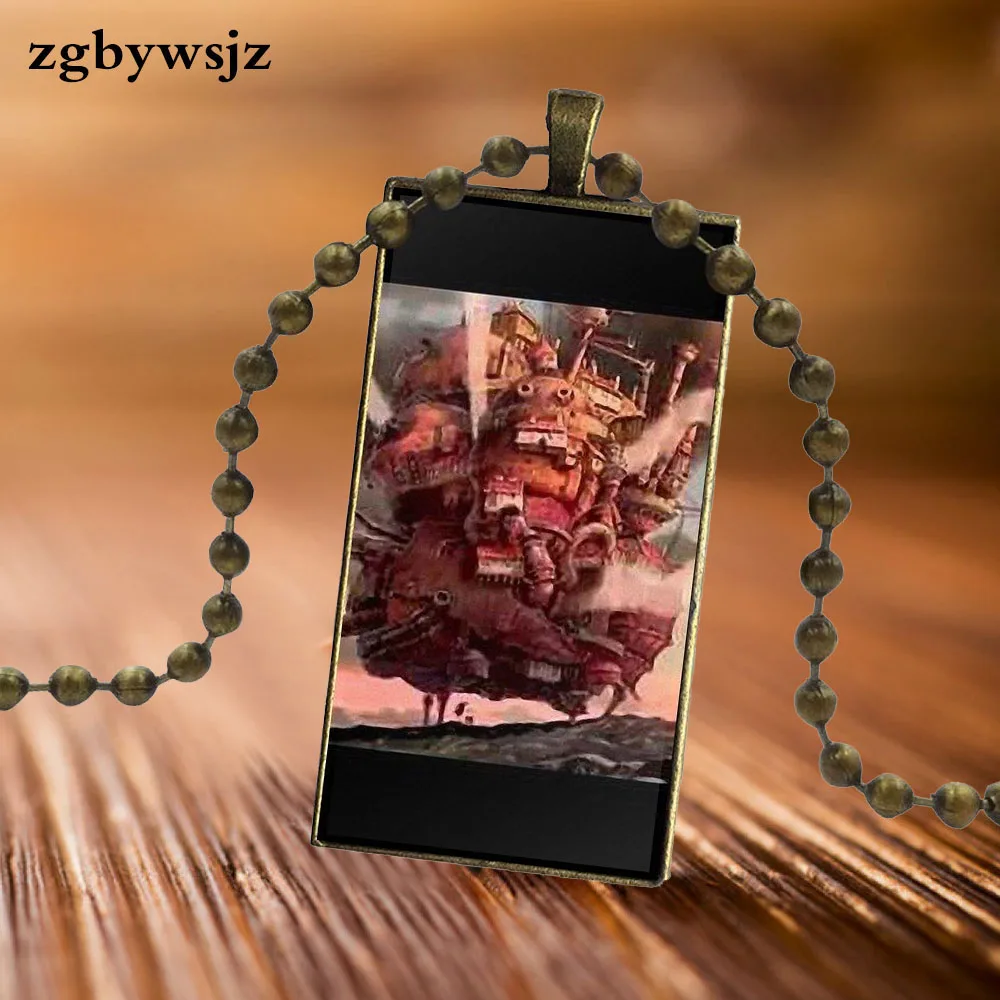Софи вой Ходячий замок стекло кабошон колье Подвеска прямоугольное ожерелье