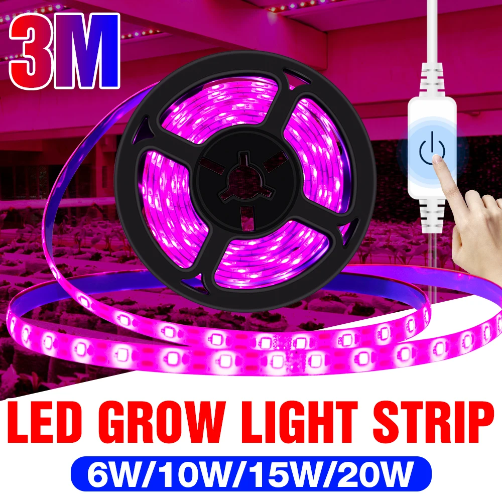 

DC 5V Full Spectrum Phytolamp LED Grow Light Strip USB Plants Lamp Led 2835 Hydroponic Bulb For Flower Seedling Grow ​Tent Box