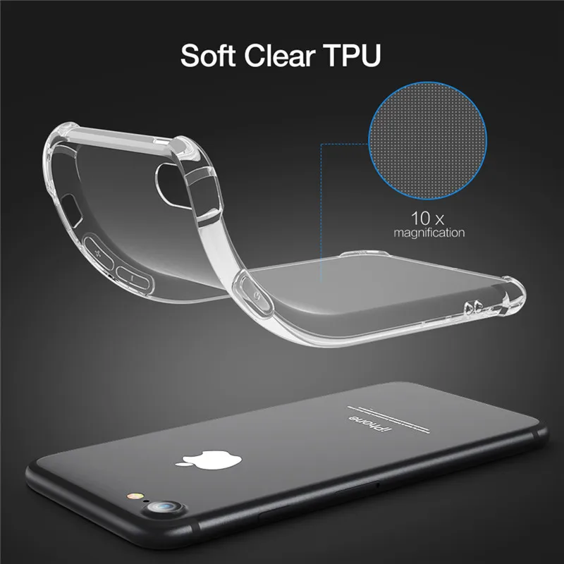 Lovebay модный прозрачный чехол для телефона для iPhone 11 Pro X XR XS Max 7 8 Plus TPU подушка безопасности анти-осенняя оболочка для iPhone 6 6s