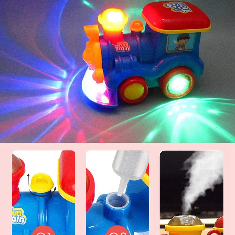 Go Steam Train Locomotive for Kids - Classic Battery Operated Toy Engine Car with Smoke Lights and Sound (Realistic Water Vapor | Игрушки и