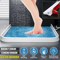 bathroom shower water blocker flood barrier flexible silicone rubber dam water stopper home kitchen dry and wet separation tool