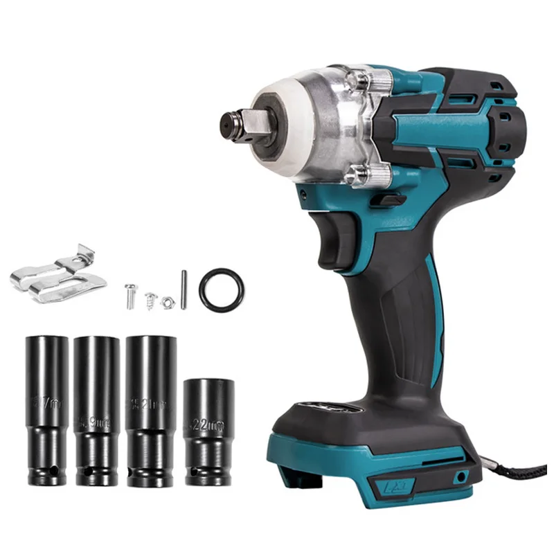 Impact Wrench Electric Rechargeable 18V-68V 1/2 Socket Cordless Without Battery For Makita 18v Old battery |