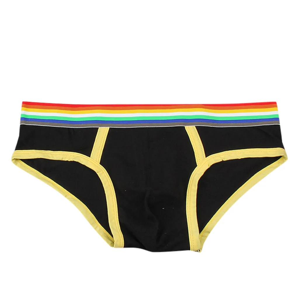 SAGACE яркие цвета мужские Разноцветные хлопковые трусы с радугой простые свежие