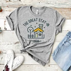 2020 футболка The Great Stay In Shirt Indoorsy Stay Home, Забавные Рубашки с интроверцией, футболка с минимальным освобождением от карантина