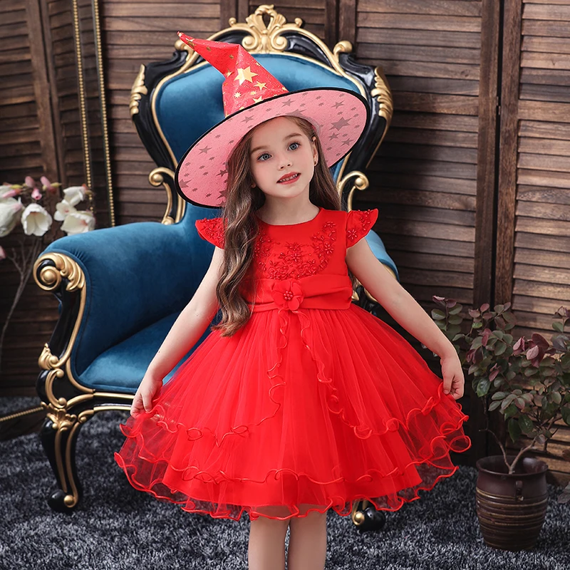 Платье для маленьких девочек 1-8 лет свадебное платье детское праздничное