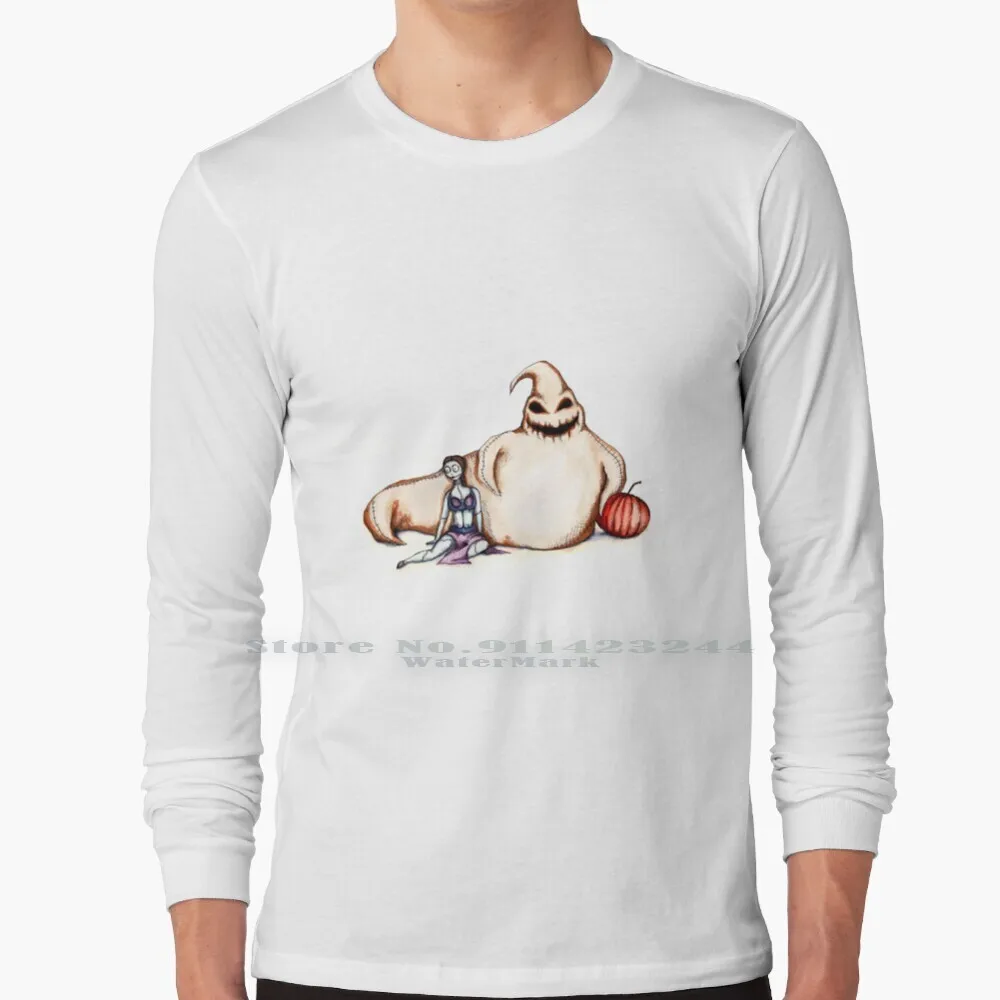 

Oogie The Hutt футболка с длинным рукавом Tee Рождество Хэллоуин Кошмар креативный тренд винтажный крутой подарок евро США Размер Большой