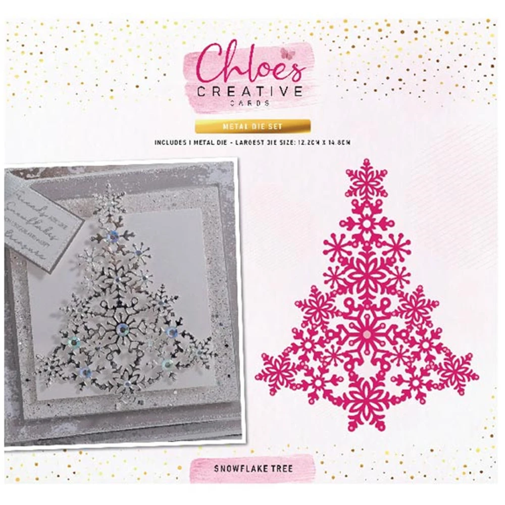 

2021 New Hot Sale Snowflake Tree Metal Cutting Dies Diy Greeting Card Handmade Scrapbook Diary Decoration Embossing Template