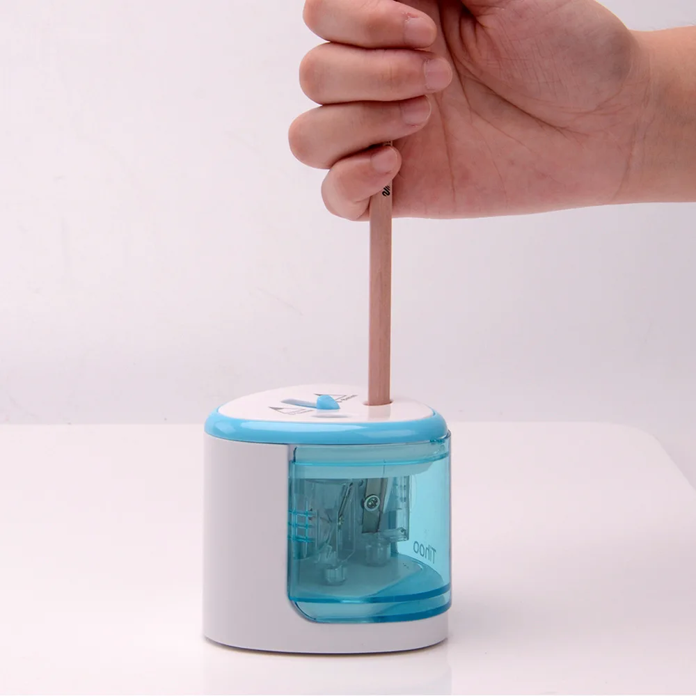 Электрическая точилка для карандашей с двумя отверстиями Настольная