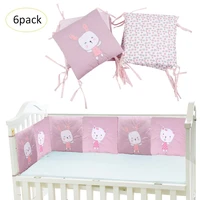 6pcs baby crib breathable padded mesh crib bumper pad crib around cushion cot protector pillows newborns room bedding decor