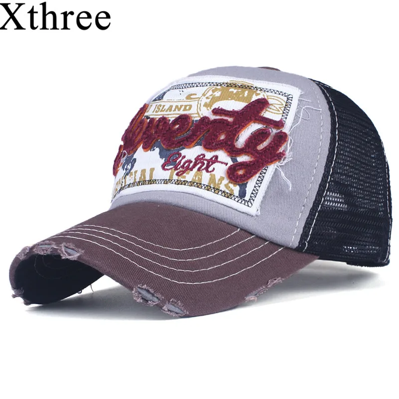 

Xthree fashion mesh baseball cap for women men's summer cap snapback Hat for men bone gorra casquette fashion hat