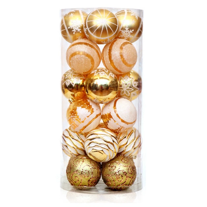 

Christmas Painted Ball Set Christmas Tree Ornaments Hanging Tree Pendants Home Xmas Decor