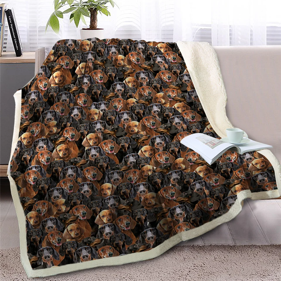 Blesslive Basset Hound пледы одеяло на кровать 3D Собака Животное шерпа Флисовое одеяло Спрингер спаниель покрывала коричневое тонкое одеяло