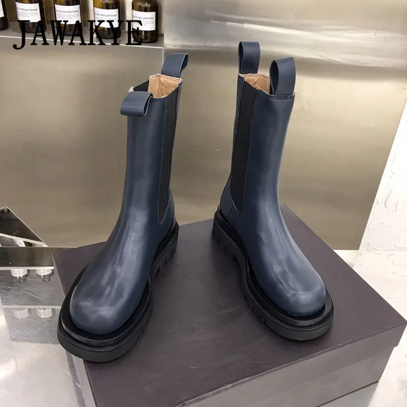 Ботинки Челси женские с узором в виде волн|Женские полусапожки| |