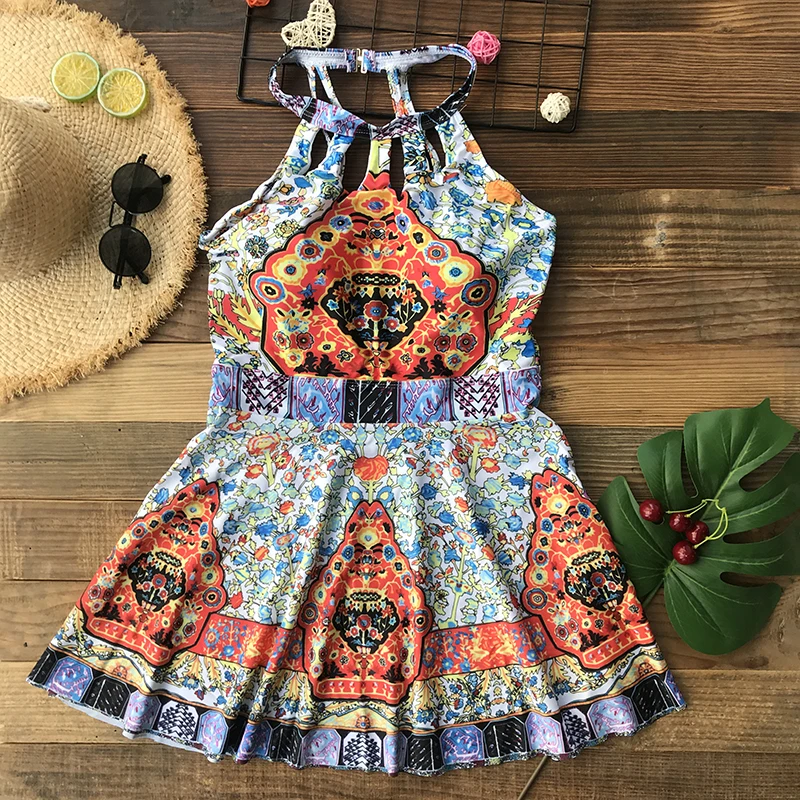 Танкини большого размера комплект из двух предметов купальник с принтом maillot de bain