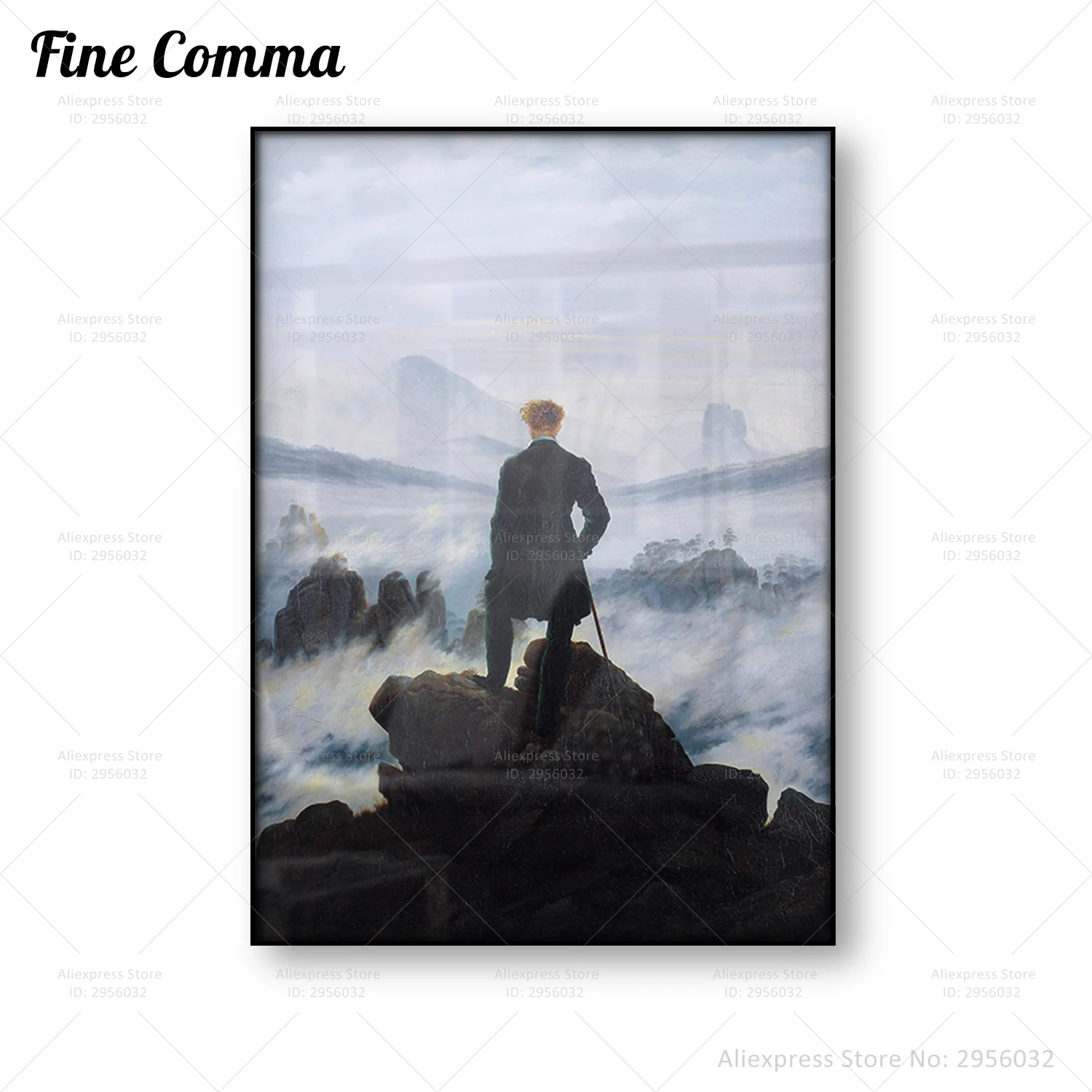 Винтажный постер хинкер над морем лягушки Давида Фридриха пейзаж Искусство