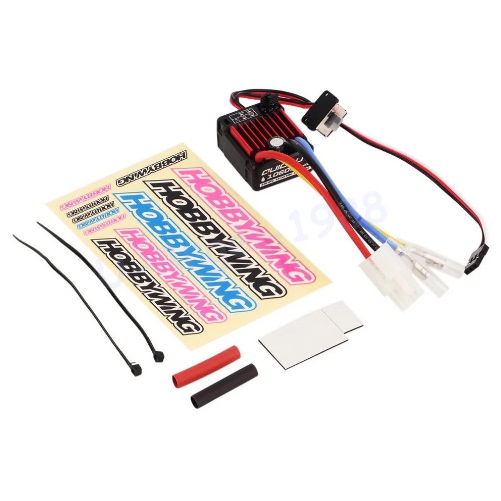 1pcs Original HobbyWing QuicRun 1060 60A Brushed Electronic Speed Controller ESC For 1:10 RC Car Waterproof | Игрушки и хобби