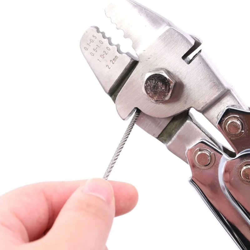

Stainless Steel Fishing Pliers Wire Rope Crimping Tool with 150Pcs Ferrule Crimping Loop Kit for Crimping Sleeves Tool