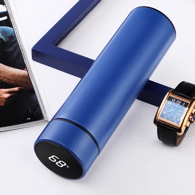 T5 blue Новая модная умная кружка с температурным дисплеем из нержавеющей стали, термальная бутылка для воды с ЖК-сенсорным экраном, водонепроницаемая Подарочная чашка - Цвет: T5 blue