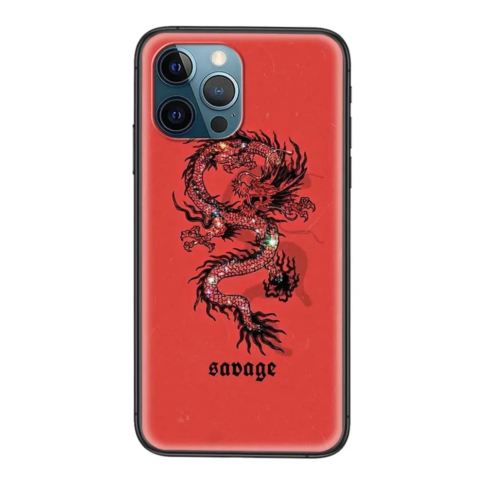 Чехол с рисунком дракона и Бога для Galaxy S30 S21 S20 Fe S10 S10E S9 S8 S7 S6 Edge Lite Plus Ultra | Мобильные