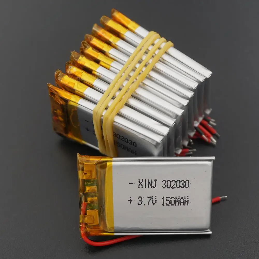 XINJ 3,7 V 150 mAh литий-полимерная батарея литий-полимерный элемент 302030 для dvc Смарт-часы mp4 наушники bluetooth-динамик для наушников