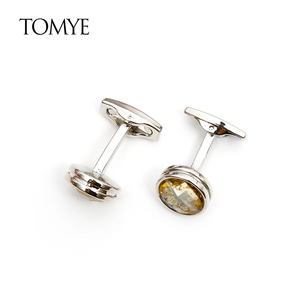 Запонки для рубашки TOMYE XK21S002 высококачественные модные круглые мужские