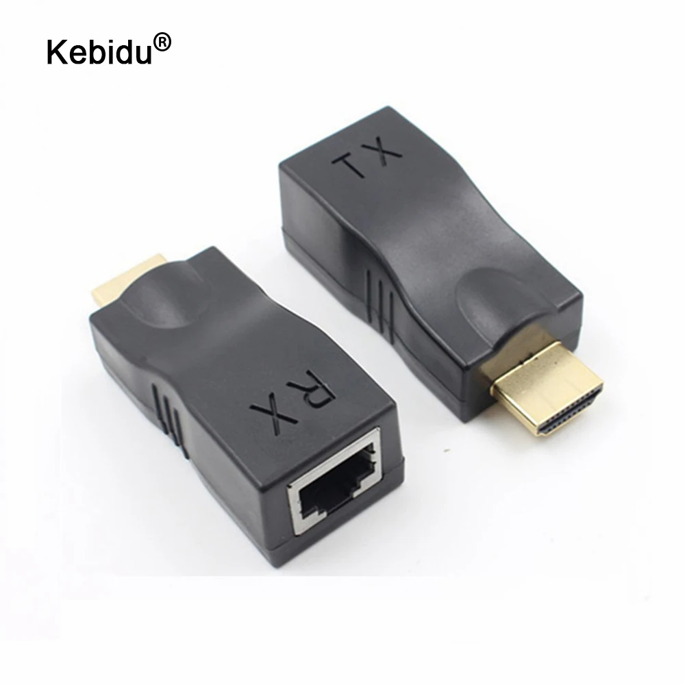 HD 1080P 1 пара 30 м расширитель передатчик TX/RX по Cat5e CAT6 RJ45 Ethernet-кабель для ПК ТВ