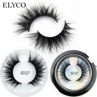 elyco 5d mink eyelashes false eyelashes winged crisscross natural long makeup beauty lashes extension