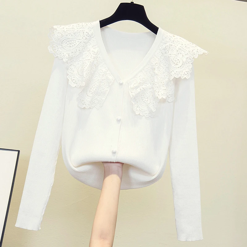 Женский трикотажный кардиган на пуговицах элегантный классический черный или