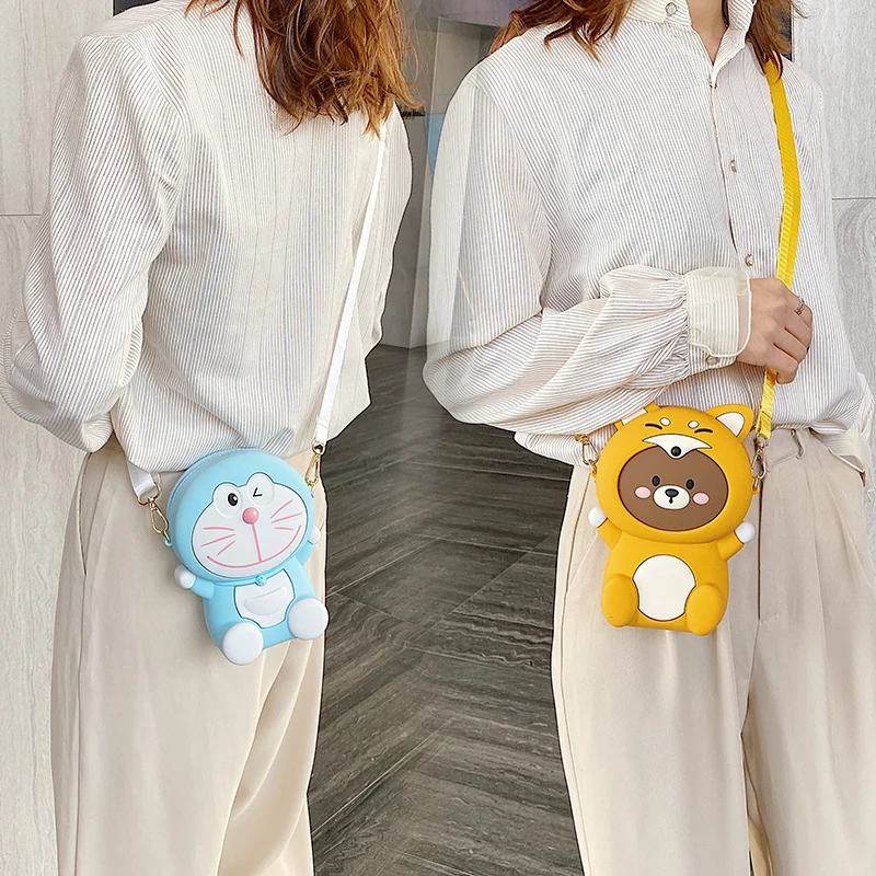 Женская сумка с милым мультяшным котом мягкие силиконовые роскошные сумки