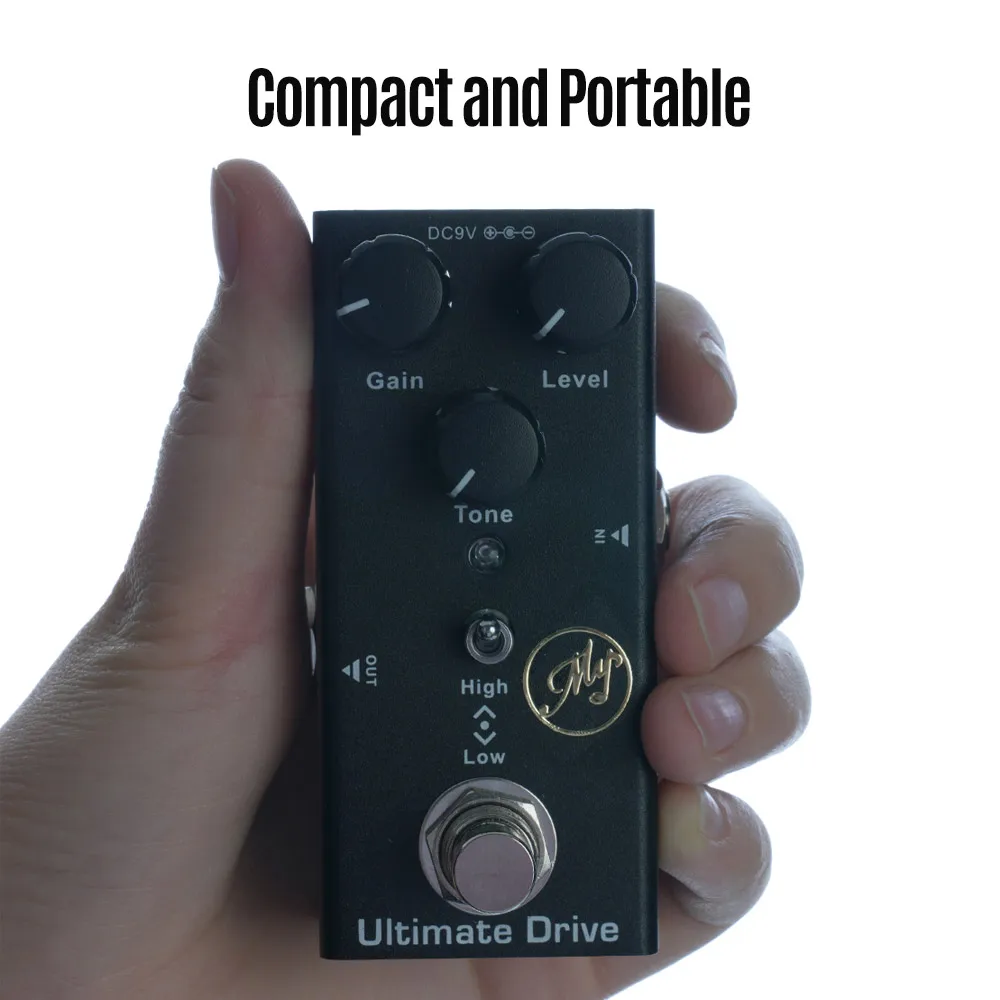 

Ultimate Drive Effect Pedal for Electric Guitars with True Bypass Portable Single Guitar Pedal DC 9V Black guitar pedal
