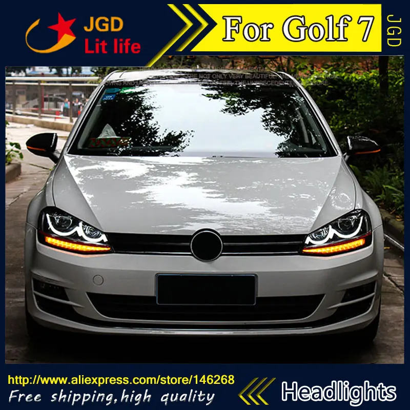 Car styling LED HID Rio VW Golf headlights Head Lamp case for 7 headlight Bi-Xenon Lens low beam | Автомобили и мотоциклы