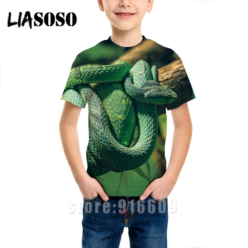 Летний пуловер со змеиным принтом для мужчин и женщин модная футболка с 3D-принтом