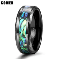 somen 8mm green men tungsten wedding rings party rings comfort it couple anniversary chirstmas gift for husband