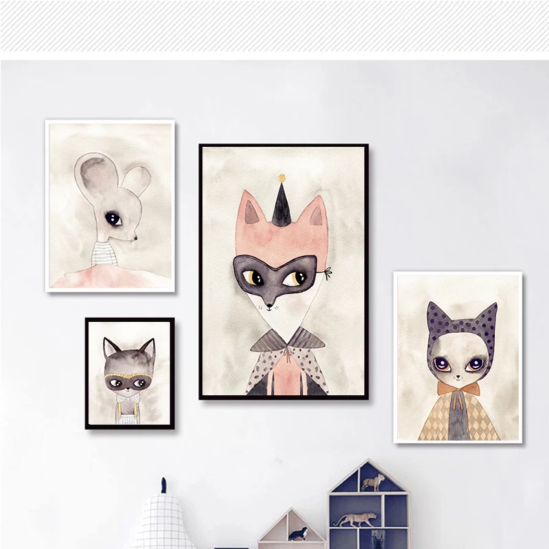 Домашний декор Скандинавская Картина на холсте Wall Art для девочек с принтом