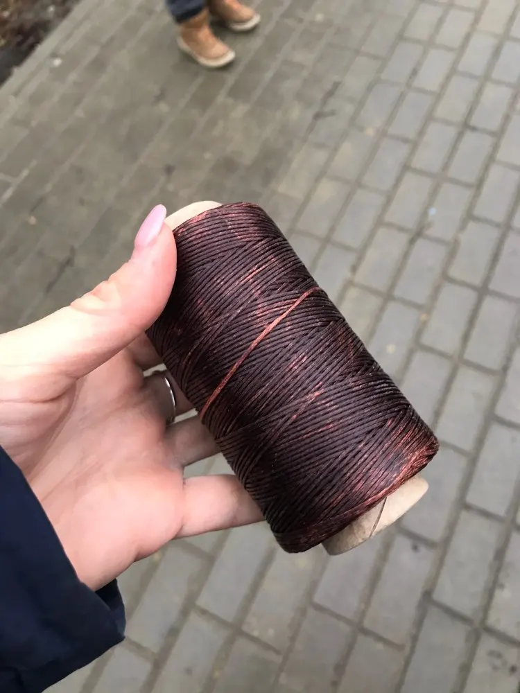 Швейная вощеная нить 150D 1 мм Ручная строчка шнур для кожи DIY ремесло инструмент 260 м DIY ремесленные изделия из кожи