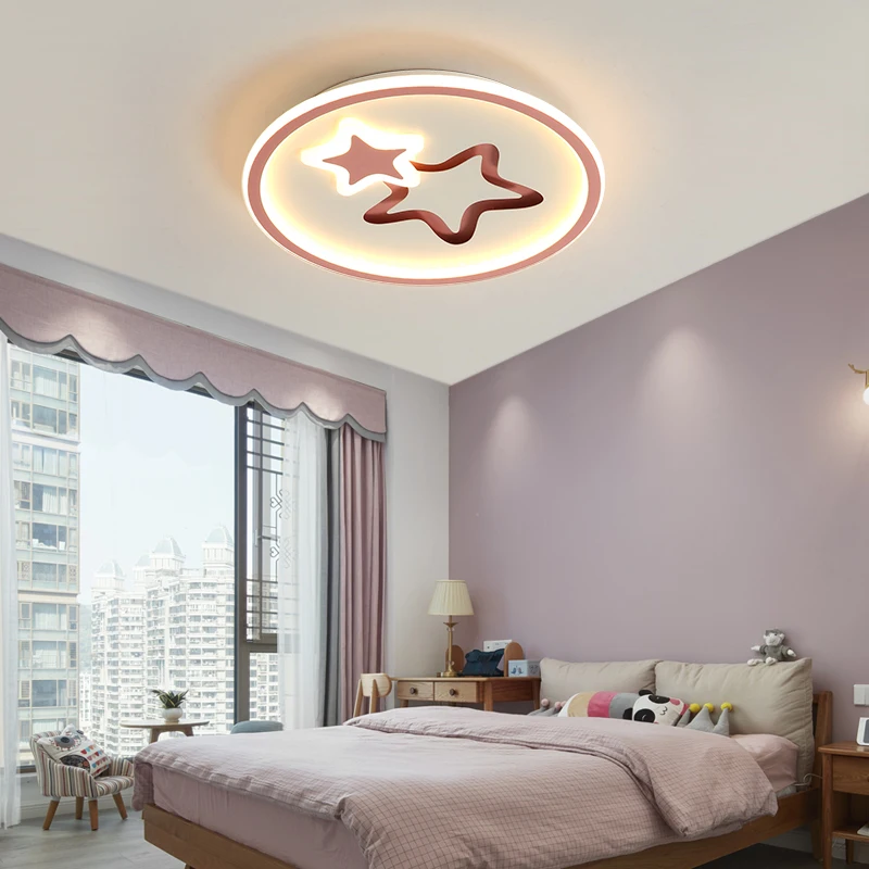 Круглая светодиодная Люстра для спальни детская комната luces Led decoracion металл +