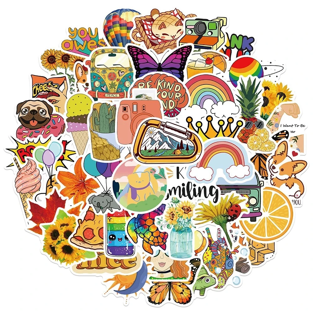

10/30/50pcs Cartoon Cute Girls Vsco Stickers For Guitar DIY Toy Bicycle Motorcycle Car Skateboard Snowboard Laptop Luggage Phone
