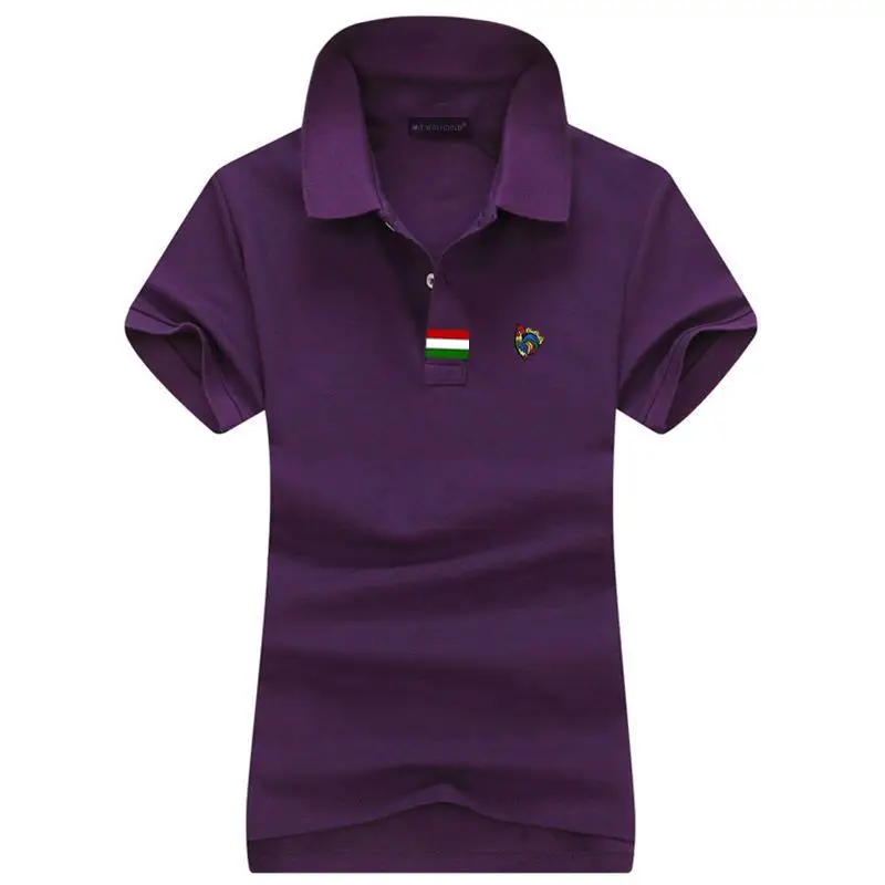 Женские футболки-поло с коротким рукавом из 2020 хлопка повседневные 100% облегающие