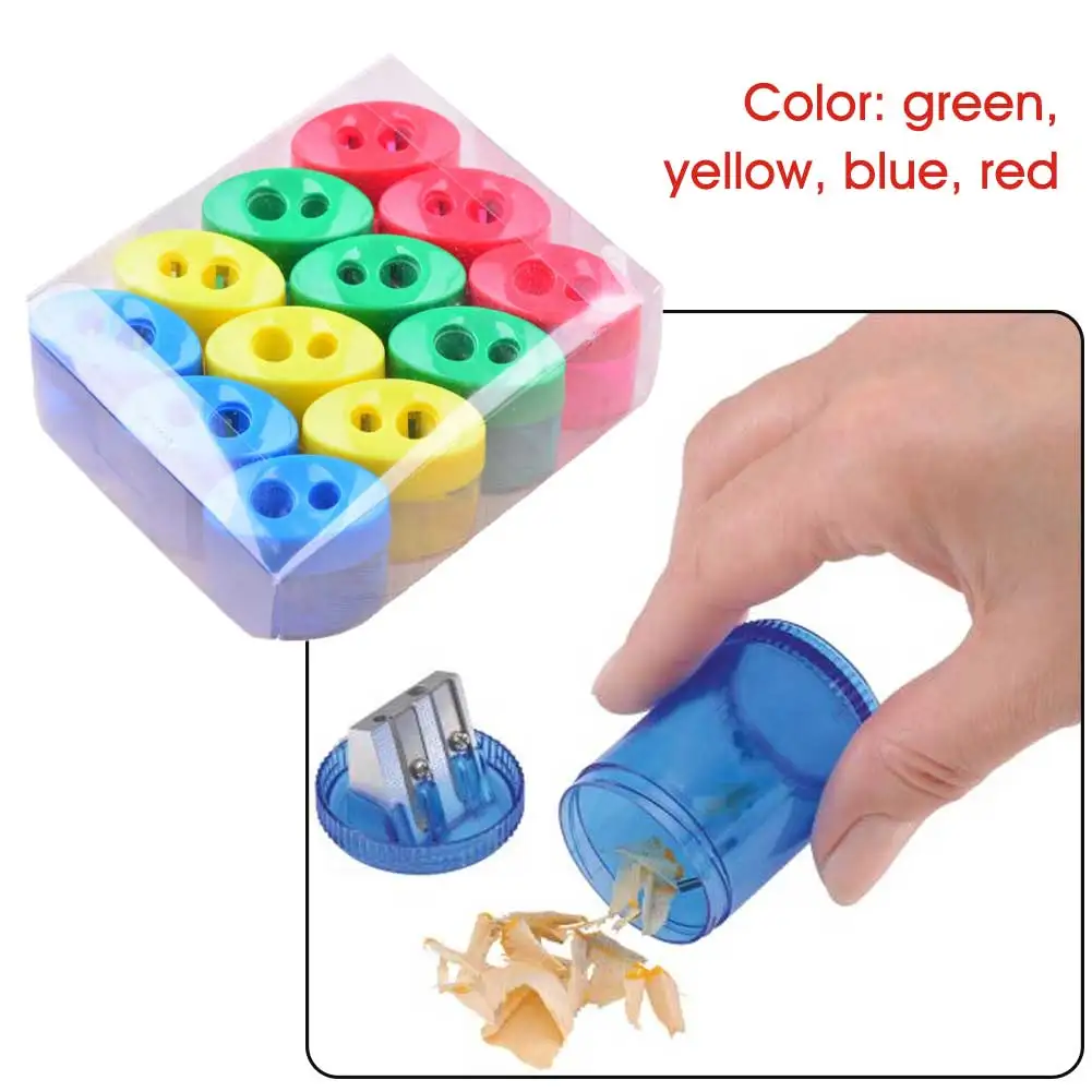 12 шт. точилка для карандашей Милая Рукоятка Ручка макияжа Офис Школа Студент 2