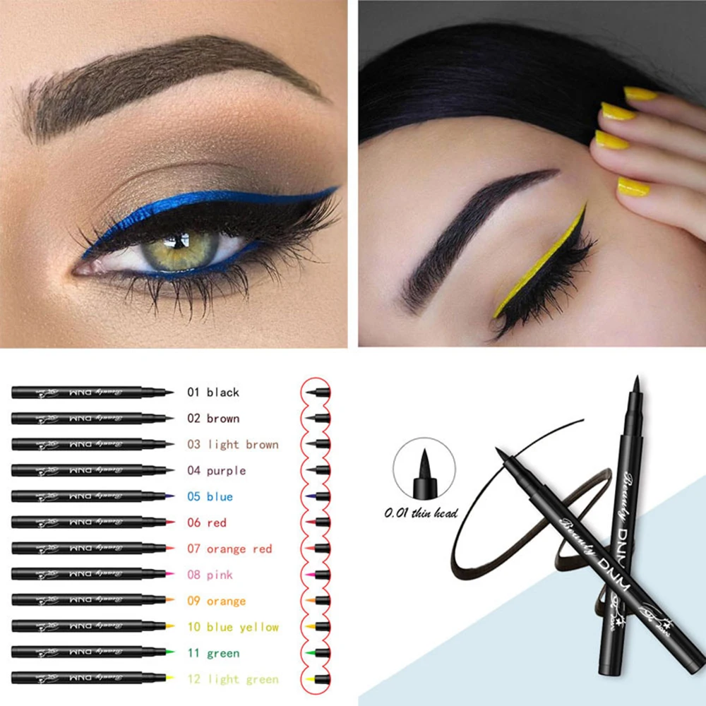 

Eyeliner Pencil Long Lasting Quick-drying Quick-drying Waterproof Anti-sweat No Blooming Eyeliner Pen Cosmetic Makeup