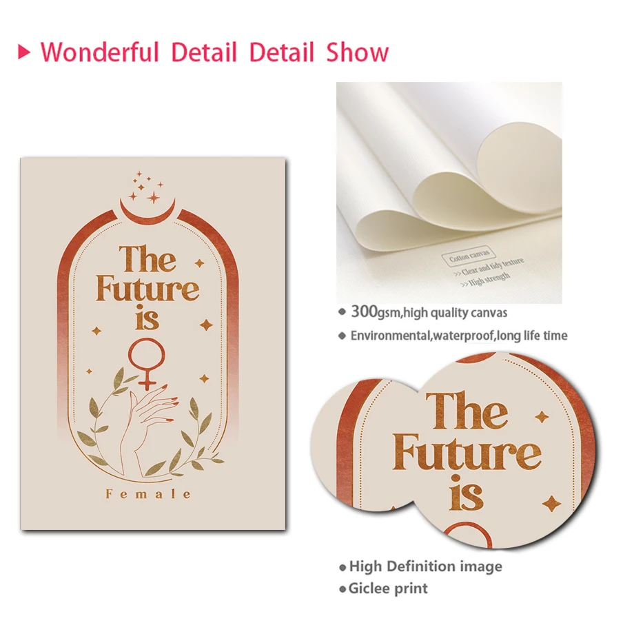 Абстрактная схема фаз Луны в стиле бохо постеры удачи солнце женщина будущее