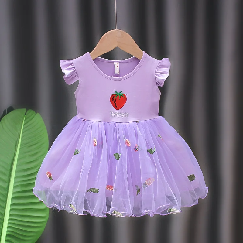 Единорог летнее платье для девочек с расклешенными рукавами детская юбка-пачка