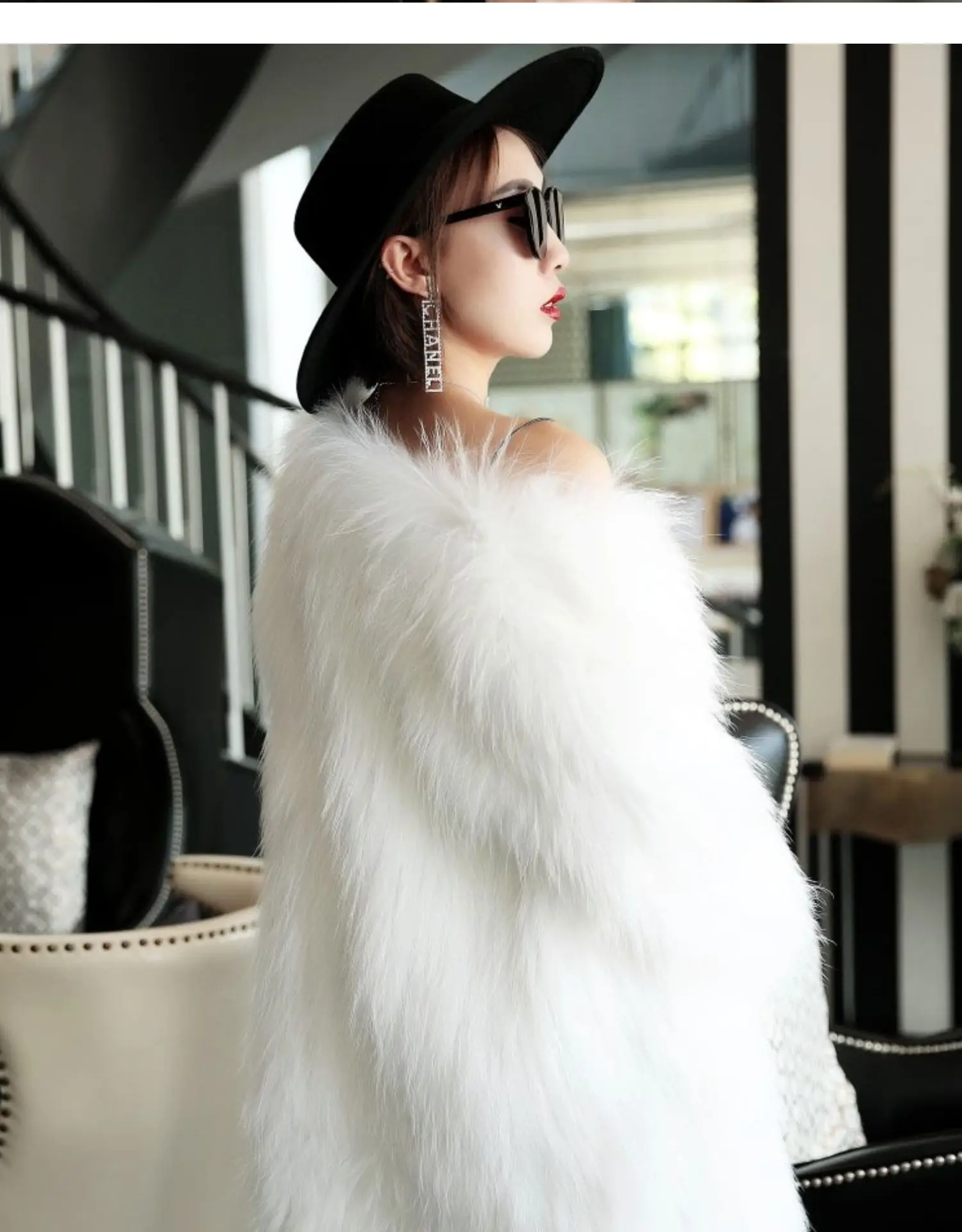 Fur raccoon fur woven jacket ladies winter fur jacket warm animal fur long-sleeved autumn jacket real animal fur woven