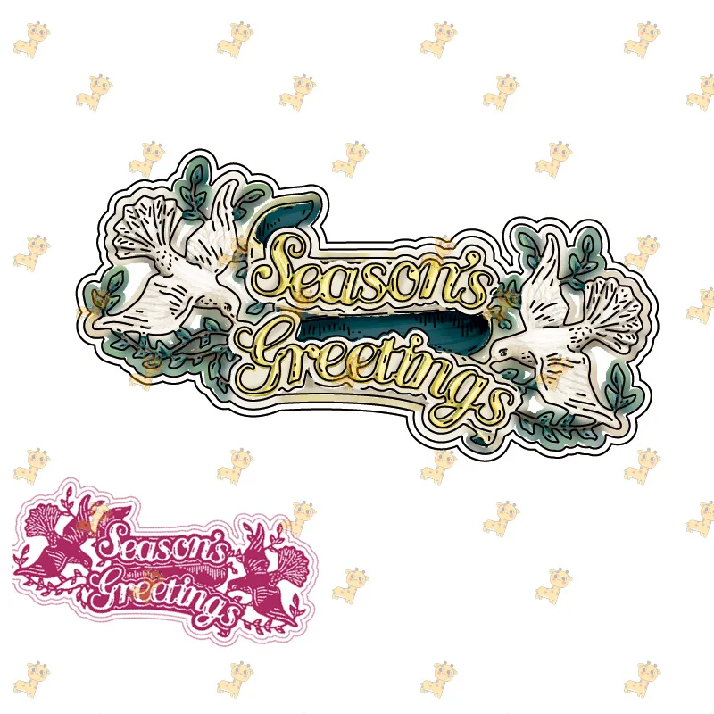 

New Season Greetings Die Metal Cutting Dies for DIY Scrapbooking Crafts Dies Cut Stencils Maker Photo Album Template Handmade