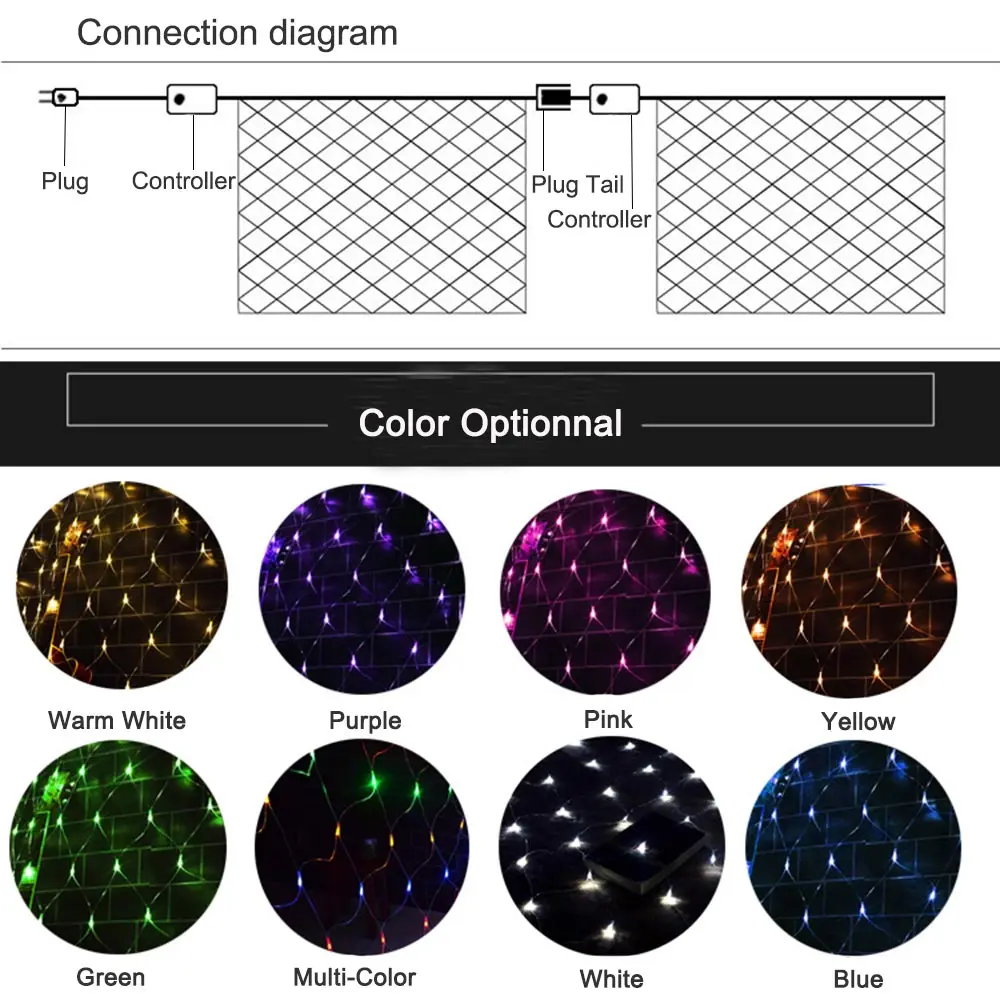 Светильник с сеткой Рождественская гирлянда светильник s украшение наружный