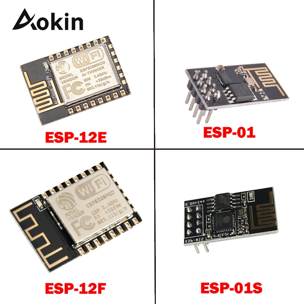 ESP8266 esp 01 ESP 01S 07 12 12E 12F Serial WIFI беспроводной модуль трансивер|Интегральные схемы| |